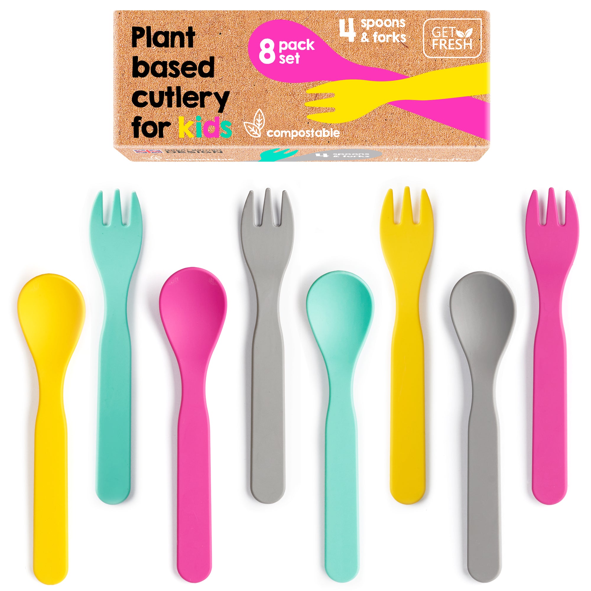PLA Kids Cutlery Set (Pink)