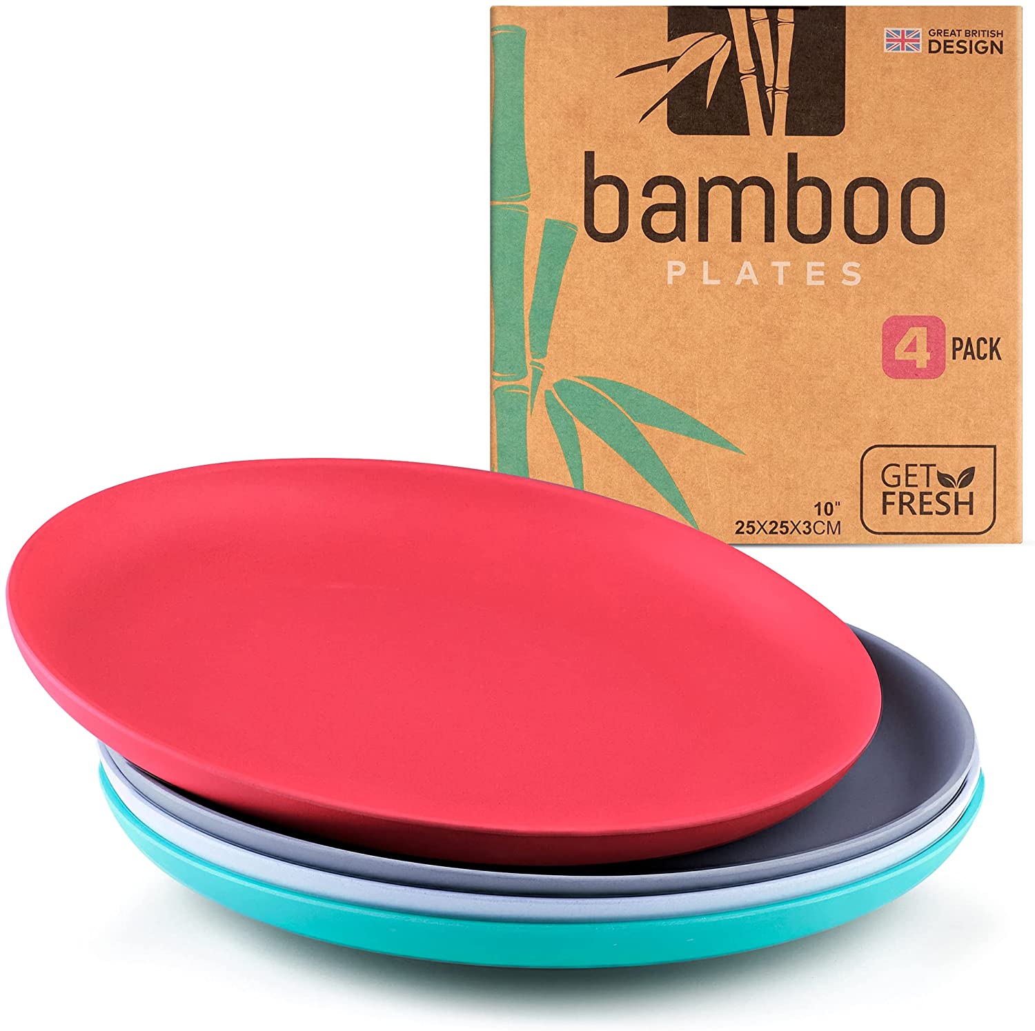 Adult-sized bamboo plates