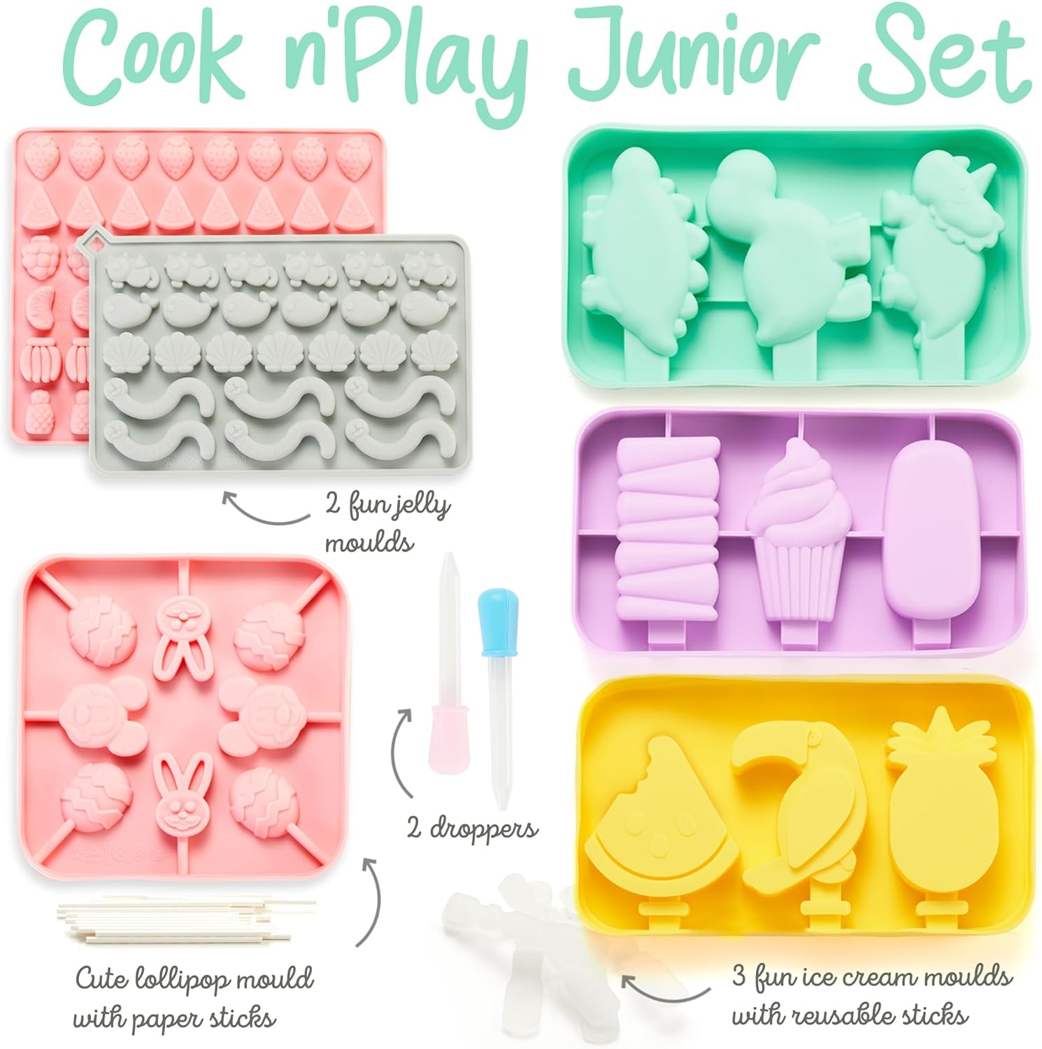 Kids Cooking Ice Cream and Candy Making Tool Set – 8-PCS