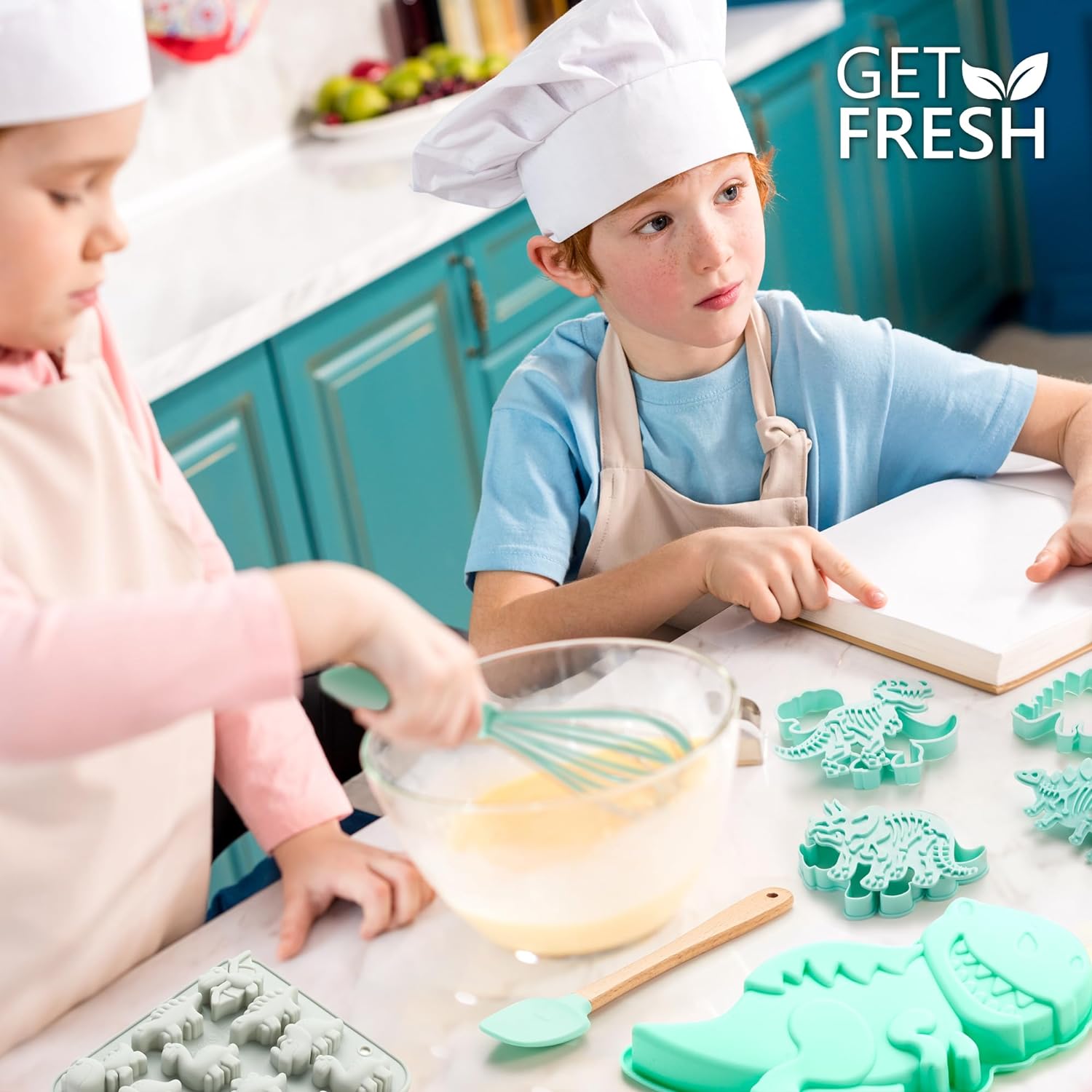 Dinosaur Baking Cooking Tool Set for Kids – 12-PCS