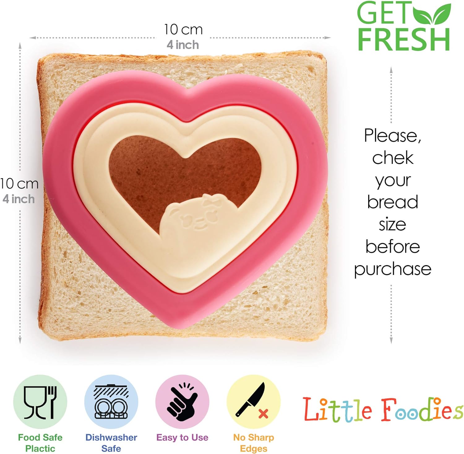 20-pcs Sandwich Sealers and Veggie Cutters Set for Children