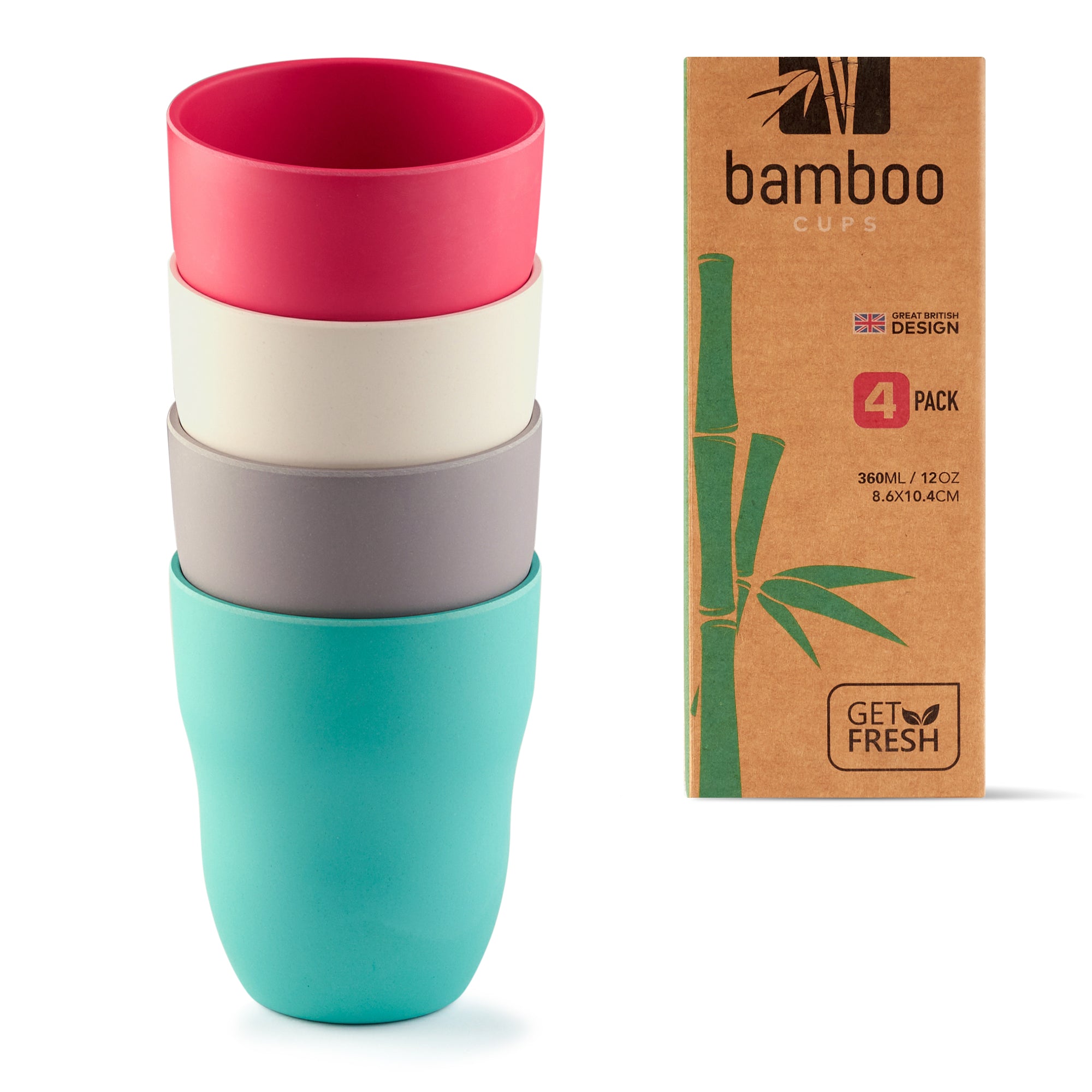 Adult-sized bamboo cups