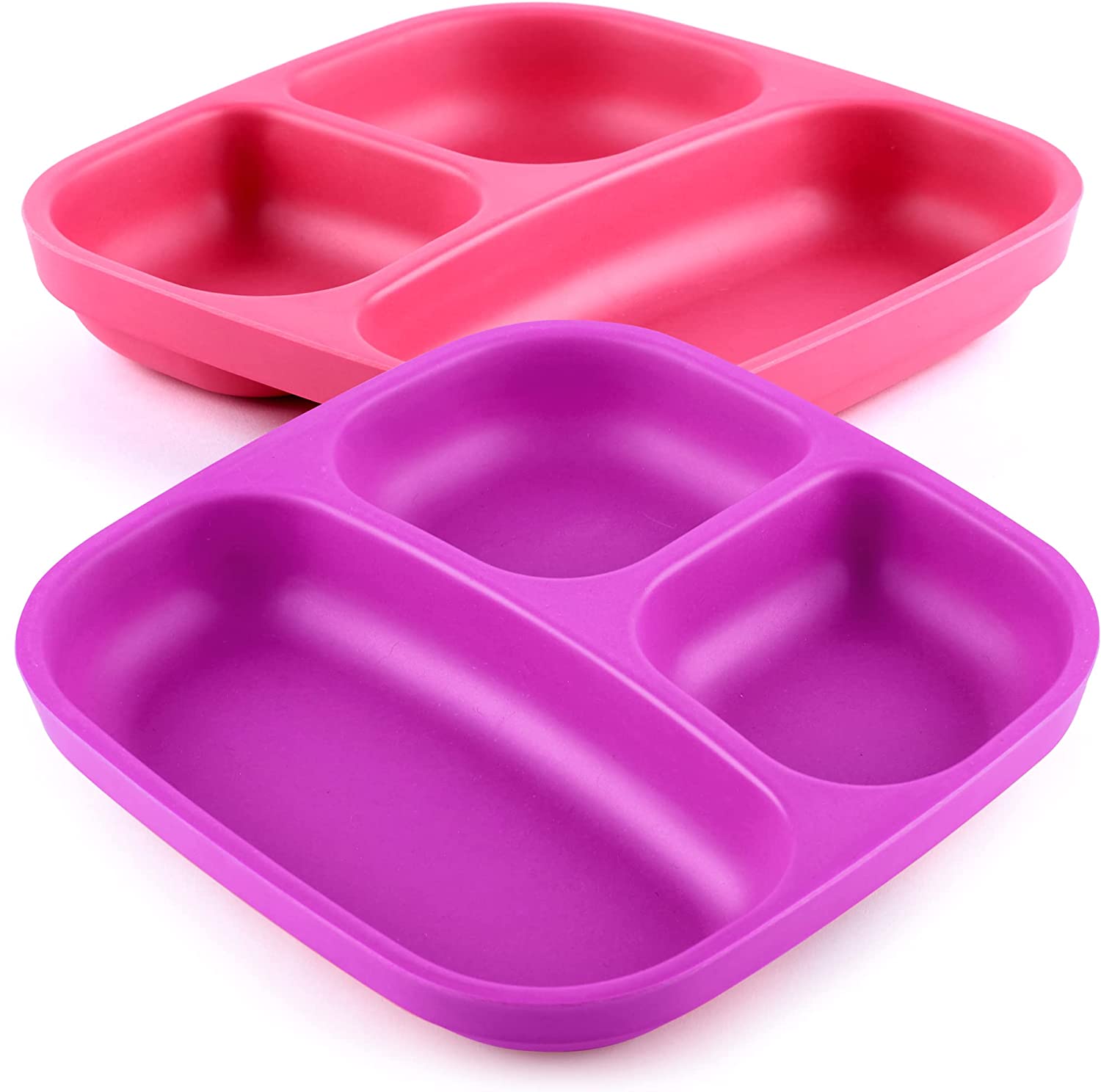 PLA Divided Kids Plates (Pink/Purple)